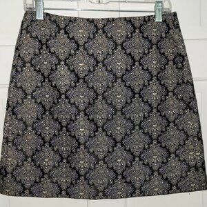 ANN TAYLOR LOFT COTTON BROCADE MINI SKIRT ~ SIZE 10